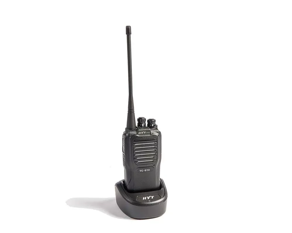 RaceCom Hytera 4W TC-610 UHF 16 Channel Analog Radio - R HYT TC610U2-BLK